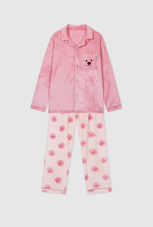 SPAO x Grumpy Loopy Sleeping Winter Pajamas(pink) - Daebak