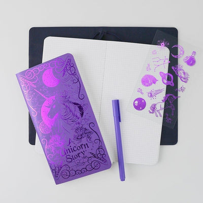 Shil Note Antique Notebook + Sticker Set (Unicorn) - Daebak