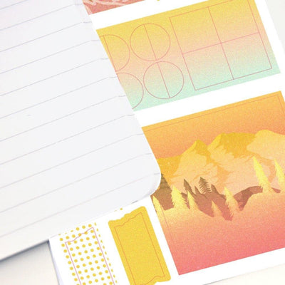 Shil Note Illustration Notebook + Sticker Set (Mountain) - Daebak