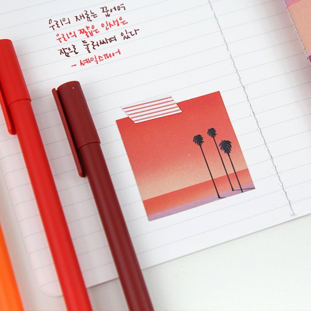 Shil Note Illustration Notebook + Sticker Set (Sunset) - Daebak