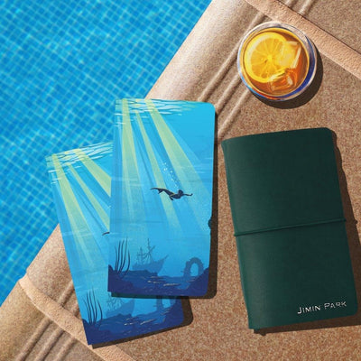 Shil Note Illustration Notebook + Sticker Set (Under the Sea) - Daebak
