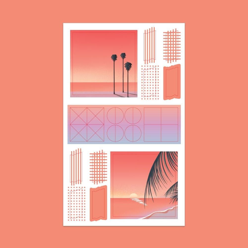 Shil Note Illustration Sticker (Sunset) - Daebak