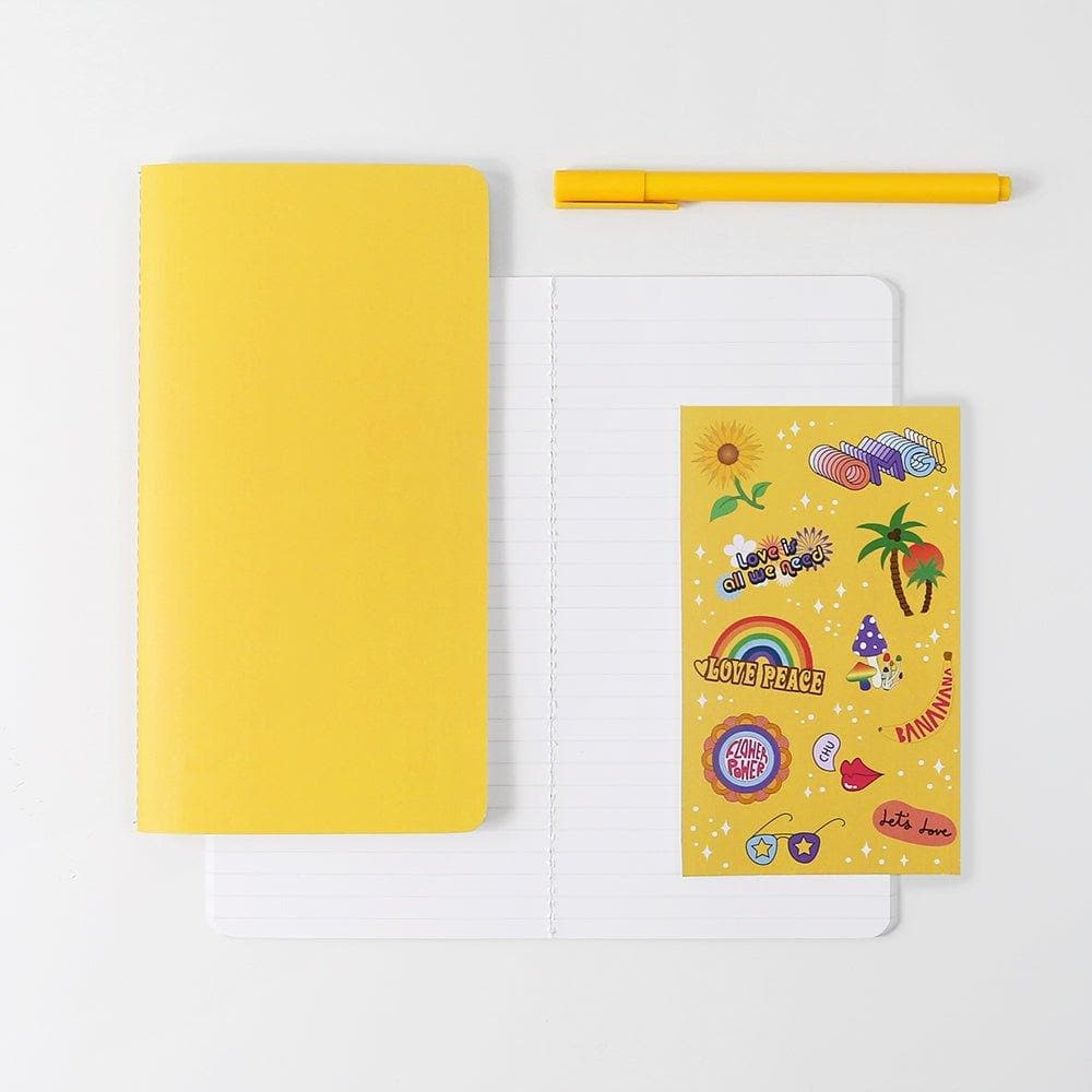 Shil Note Retro Notebook + Sticker Set (Roots) - Daebak