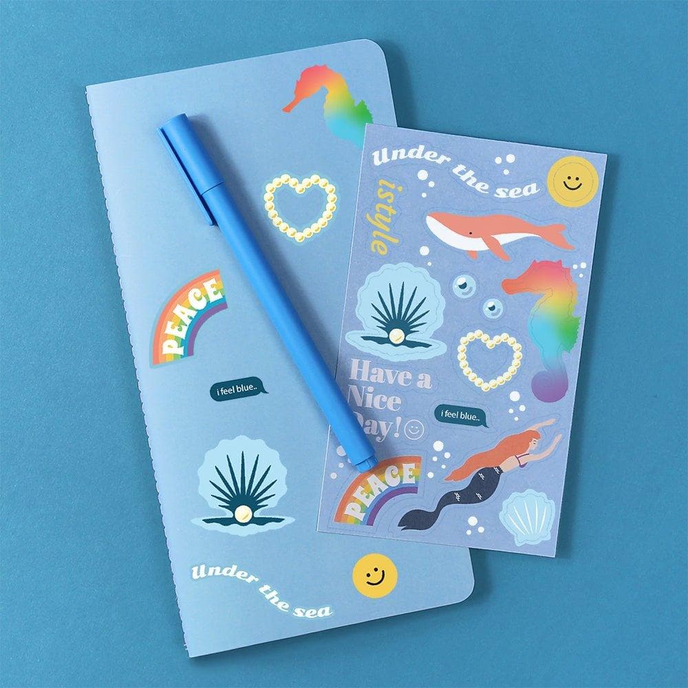 Shil Note Retro Notebook + Sticker Set (Under the Sea) - Daebak
