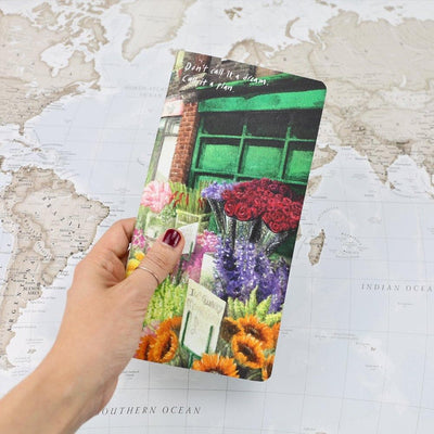 Shil Note Travel Notebook + Sticker Set (Europe Flower Market) - Daebak