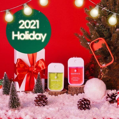 TOUCHLAND Hand Sanitizer Perfume Mist 2pcs + Case + Pompom Set - Daebak