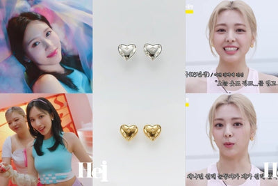[TWICE Mina, ITZY Yuna Wears!] Alice Heart Earrings - Daebak
