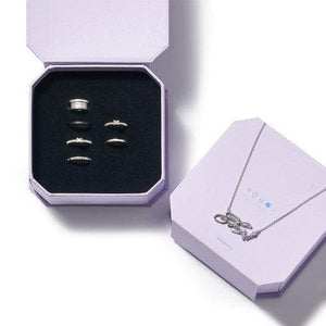 TWOTUCKGOM Layered Ring & Autograph Necklace Set - Daebak