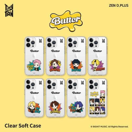 TinyTAN BUTTER Clear Soft Case (Galaxy S22 Series) - Daebak