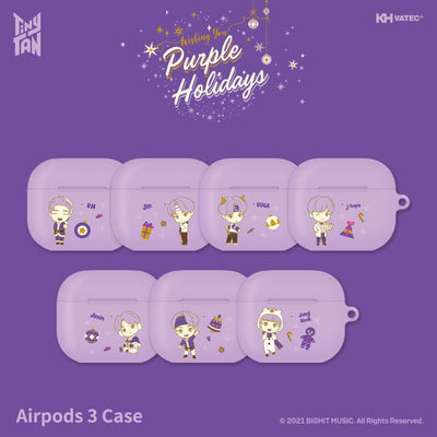 TinyTAN PURPLE HOLIDAYS AirPods Series / Galaxy Buds Series - Daebak