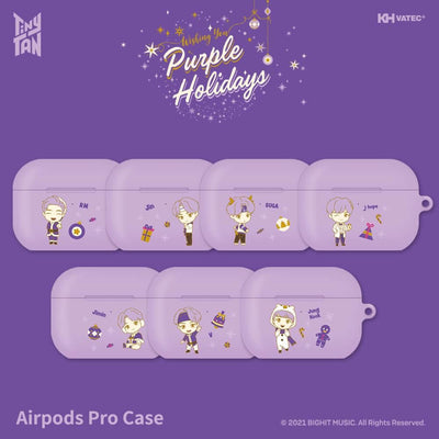 TinyTAN PURPLE HOLIDAYS AirPods Series / Galaxy Buds Series - Daebak