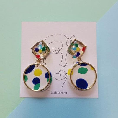 bonideé Handmade Clay Earrings - Color Dot Antique - Daebak