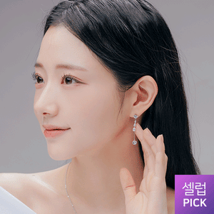 (Fromis_9 Park Ji-won Wears!) Main Drop Silver Needle Earrings - Daebak