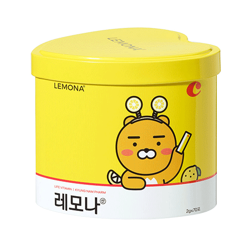 Kakao Friends x LEMONA Yellow Life Vitamin (Heart Tin Can) - Daebak